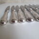 Ercuis set of 12 knives silver metal and stainless steel model Violin