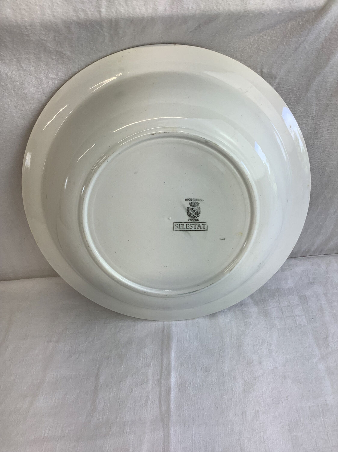 Old hollow dish made in France Digoin Sarreguemines