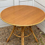Vintage rattan dining table.