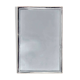 Vintage rectangular mirror Deknudt – polished aluminium frame – Belgium 1970s