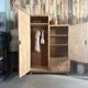 Armoire asymétrique art déco en chêne (restaurée)