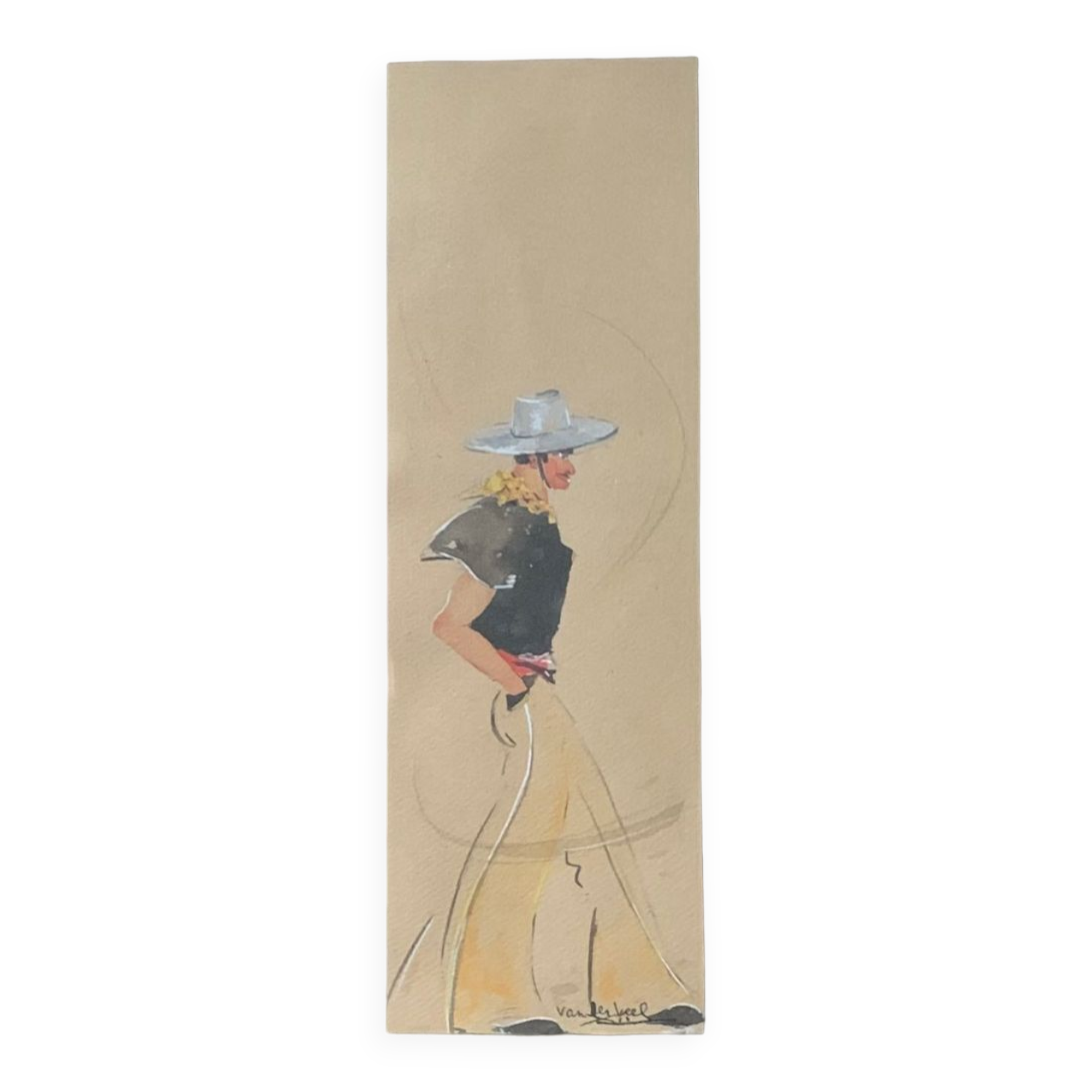 Watercolor drawing "cowboy"