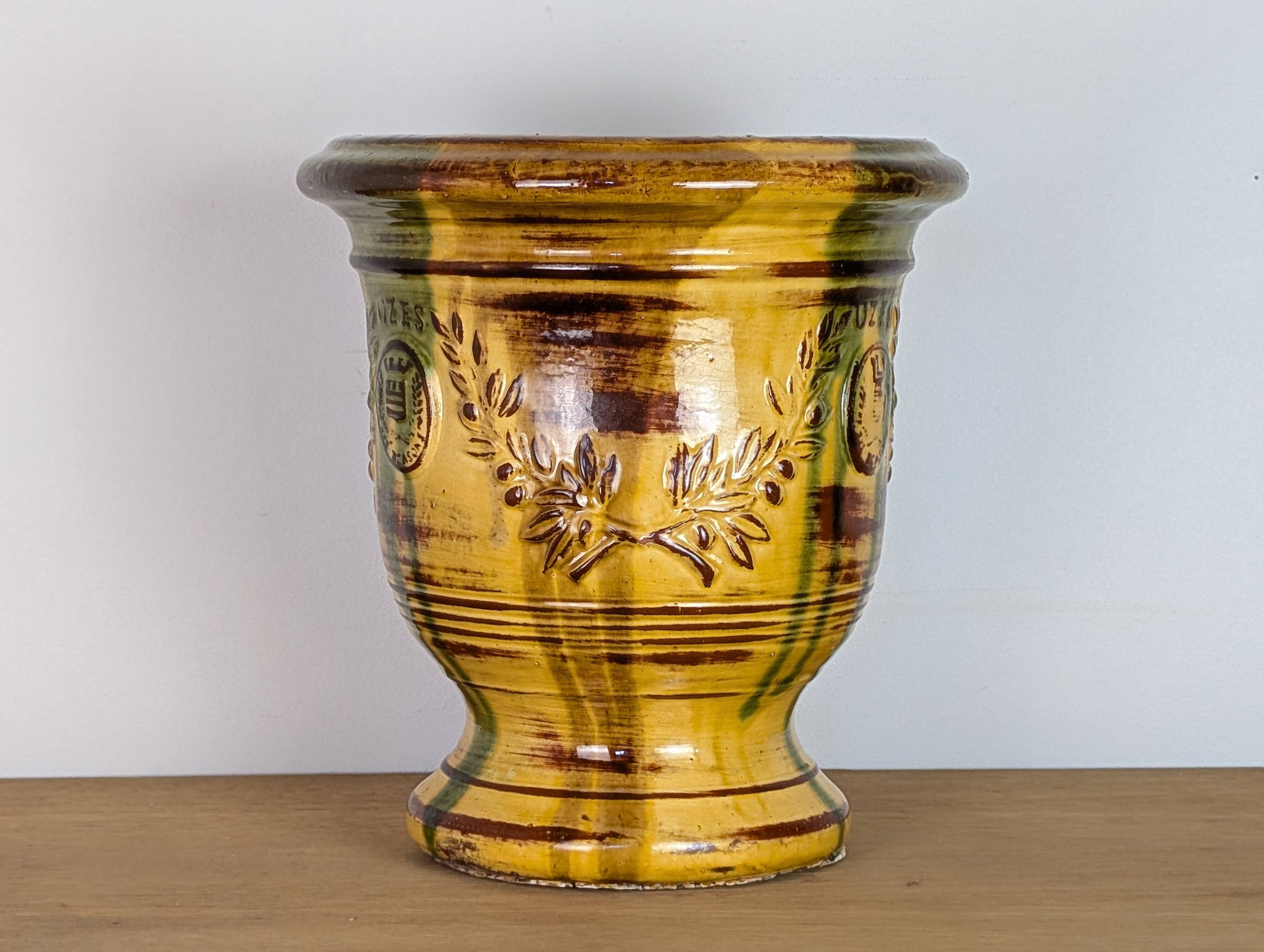 Uzes glazed earthenware planter