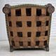 1950s, Danish relax armchair, green furniture velour, carved oak wood.