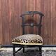 Napoleon III chair reinterpreted – Leopard seat & patinated black wood