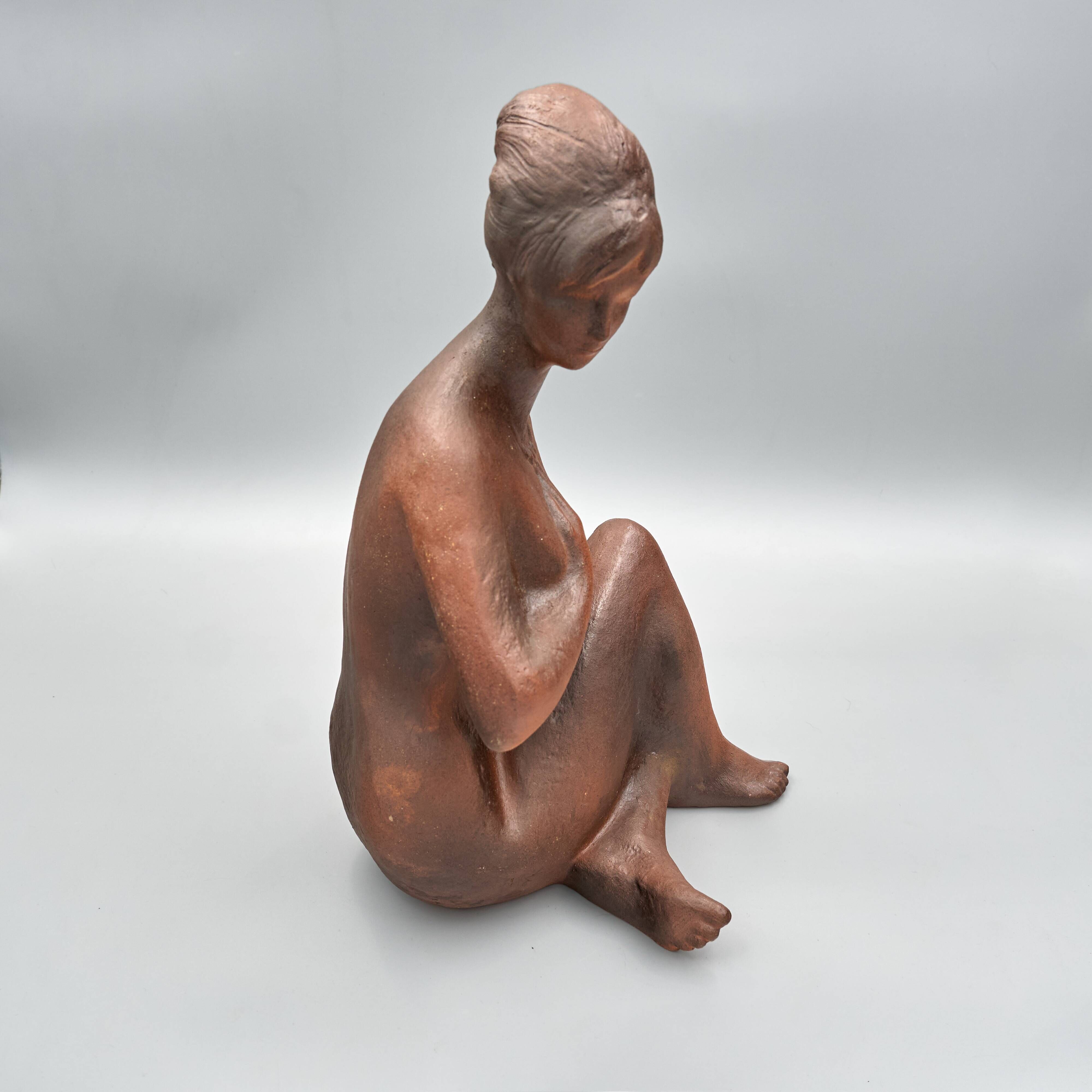 Ceramic Woman Figure, 1982, Czechoslovakia