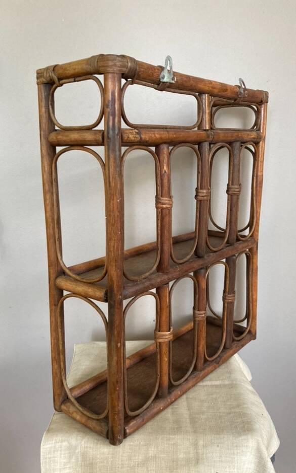 Bamboo wall shelf 1960s/70s