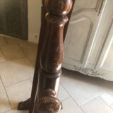 Swivel wooden mirror on stand