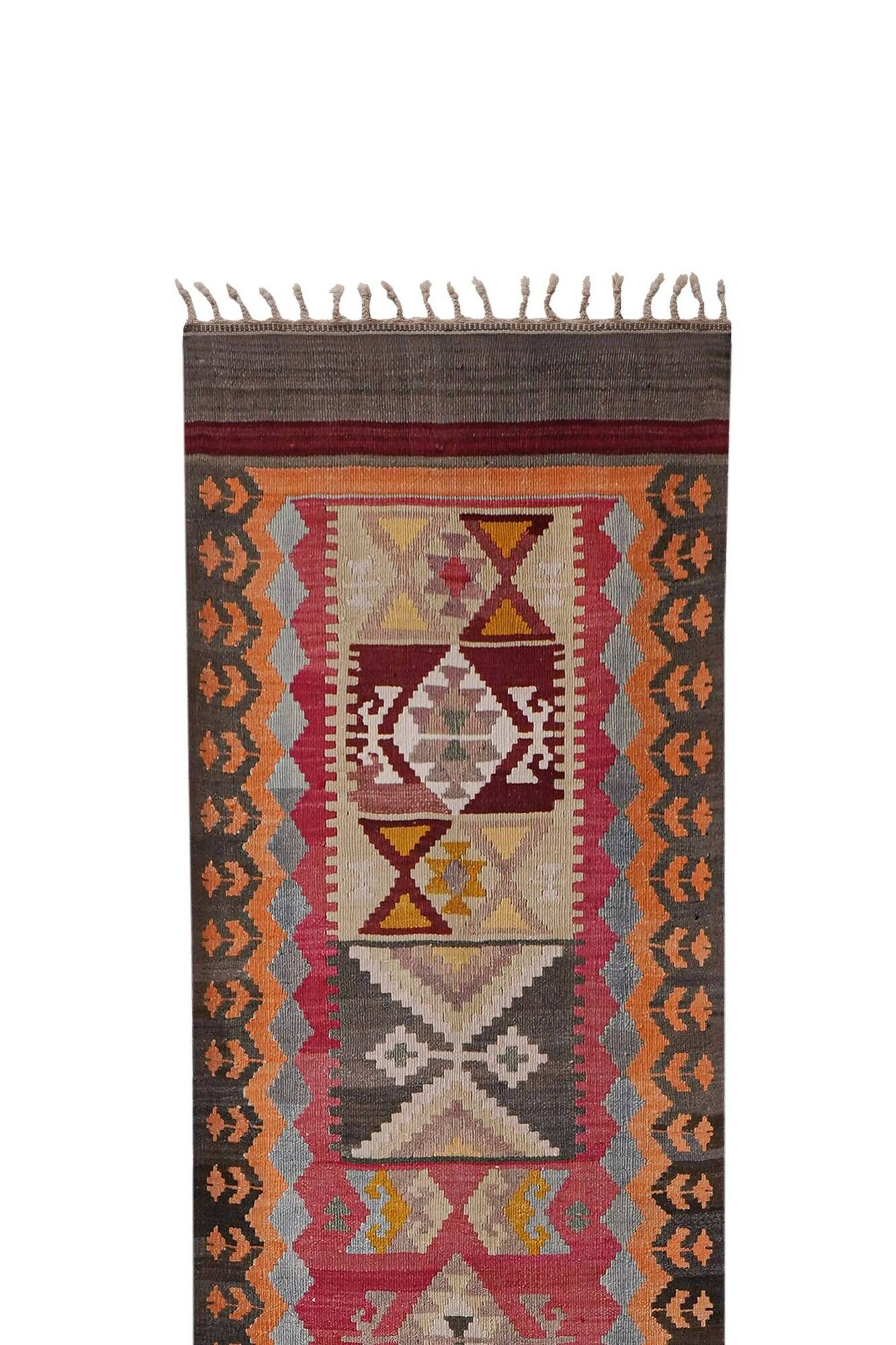 Vintage Turkish hallway rug 87x510 cm