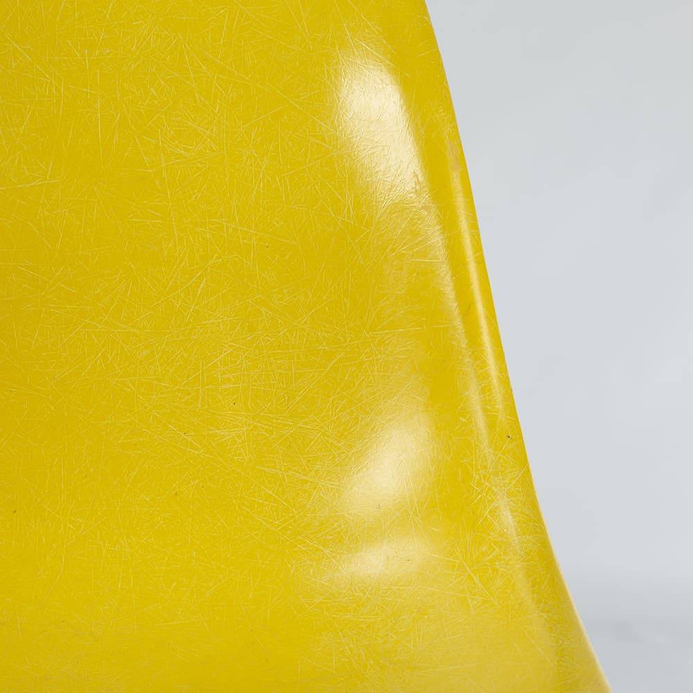 Yellow Pair (2) Herman Miller Original Eames DSW Side Shell Chairs