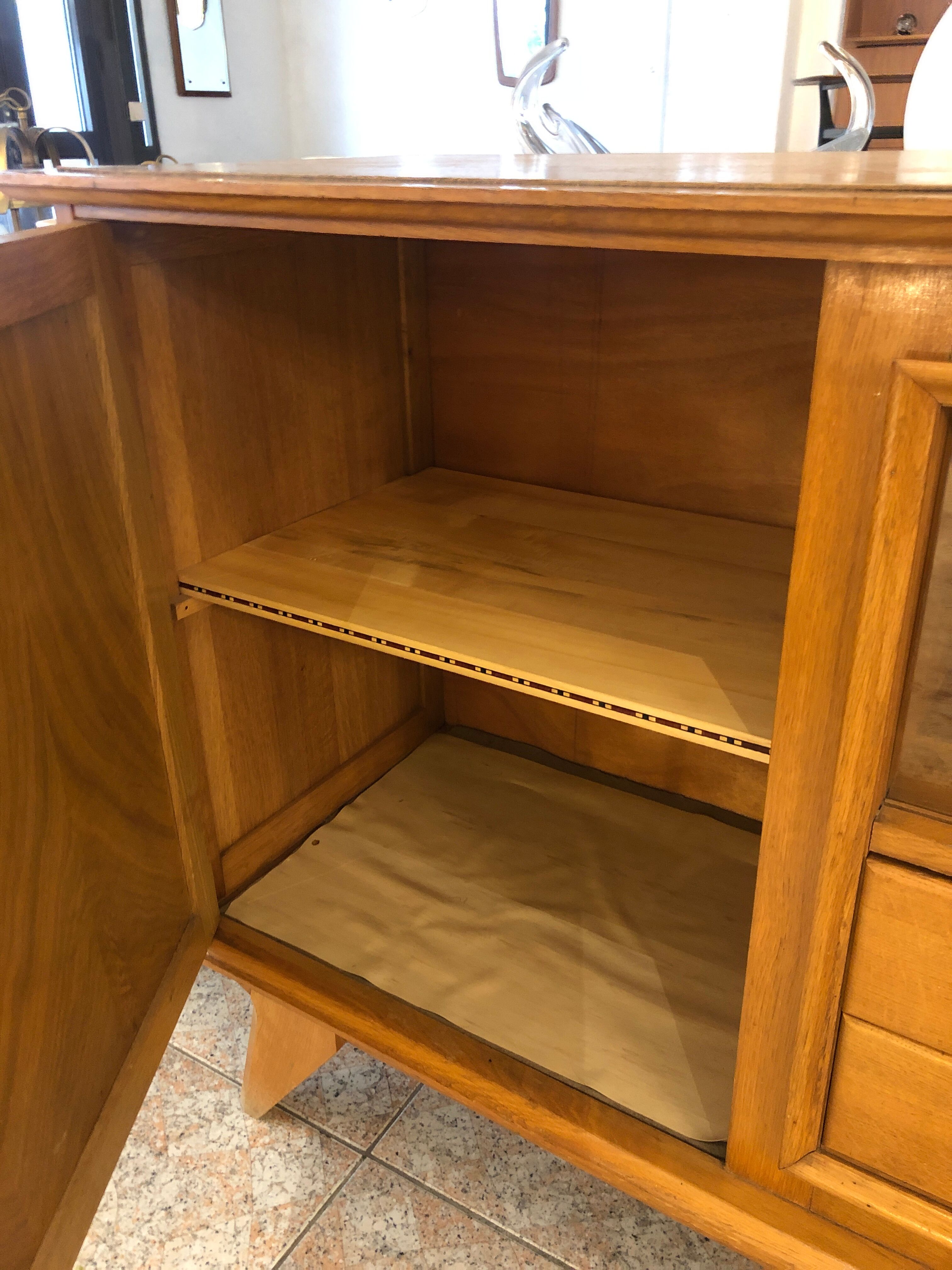 Oak buffet compass feet