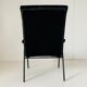 1960s vintage black velvet armchair