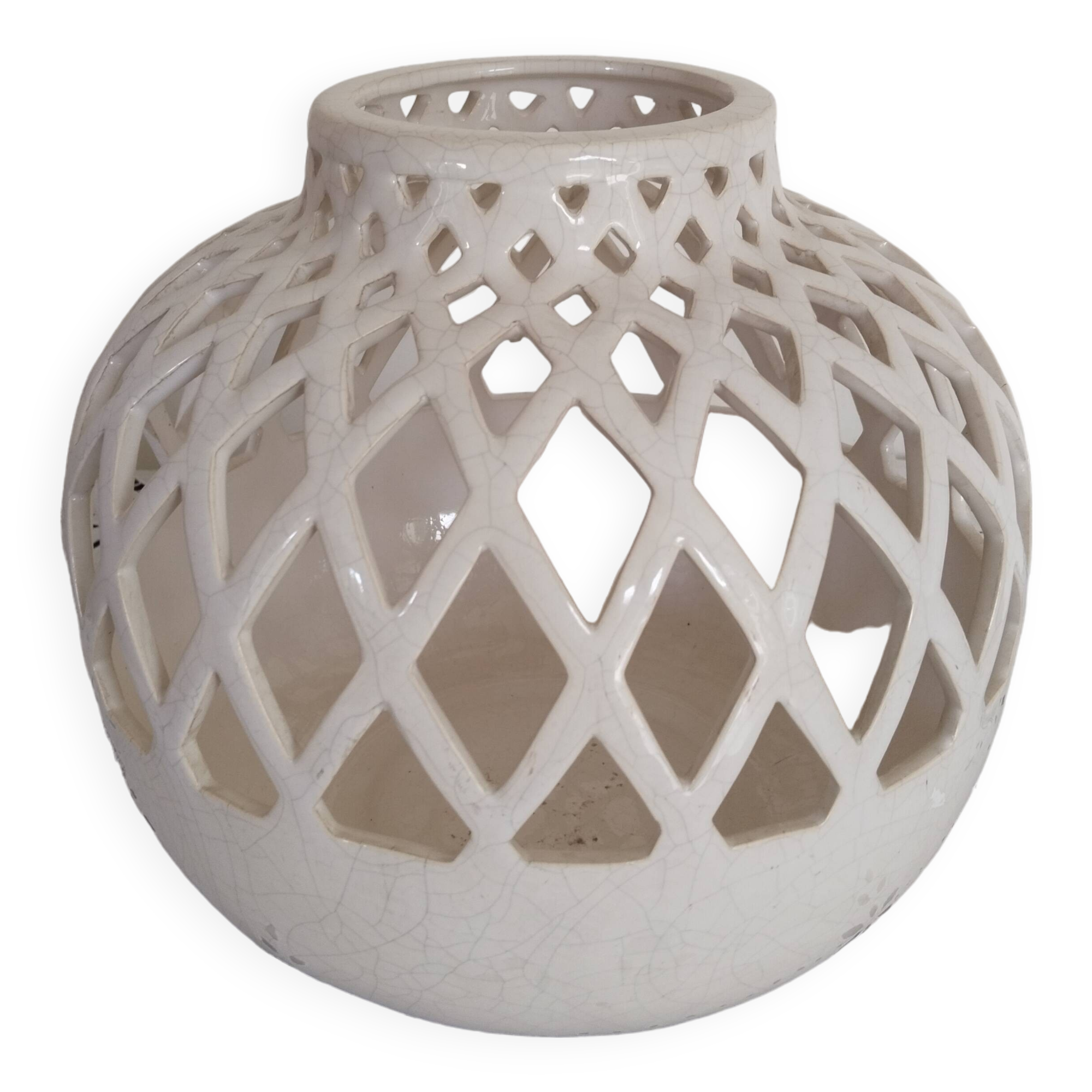 Anthropologie Diamond-Pierced Hurricane Tealight Holder