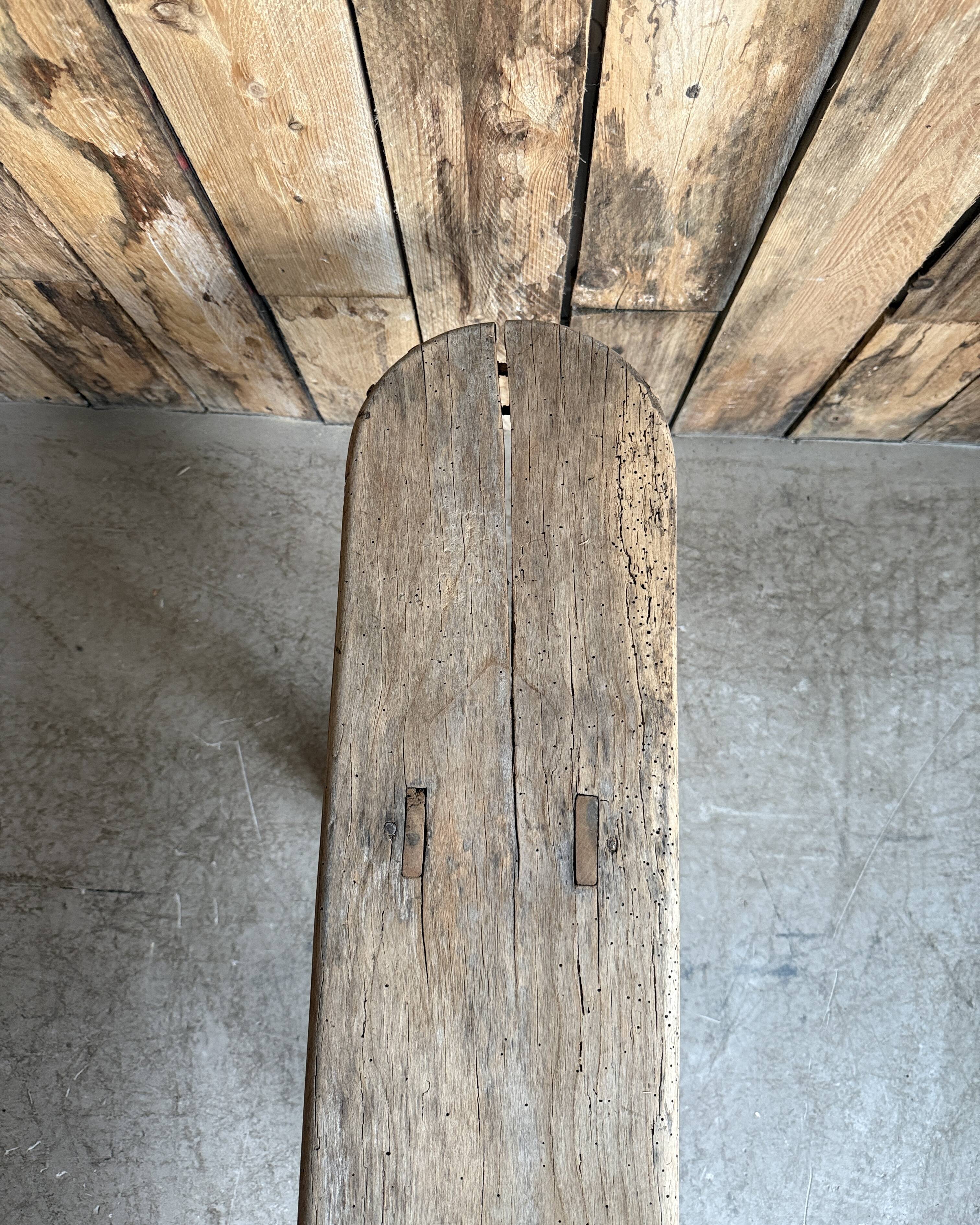Old farmhouse bench in solid pine