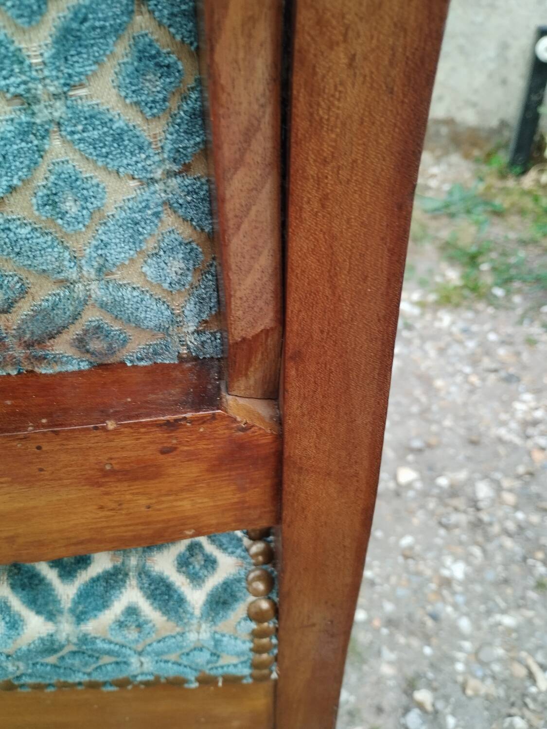 Pair of antique Louis XVI mahogany armchairs from the 19th century