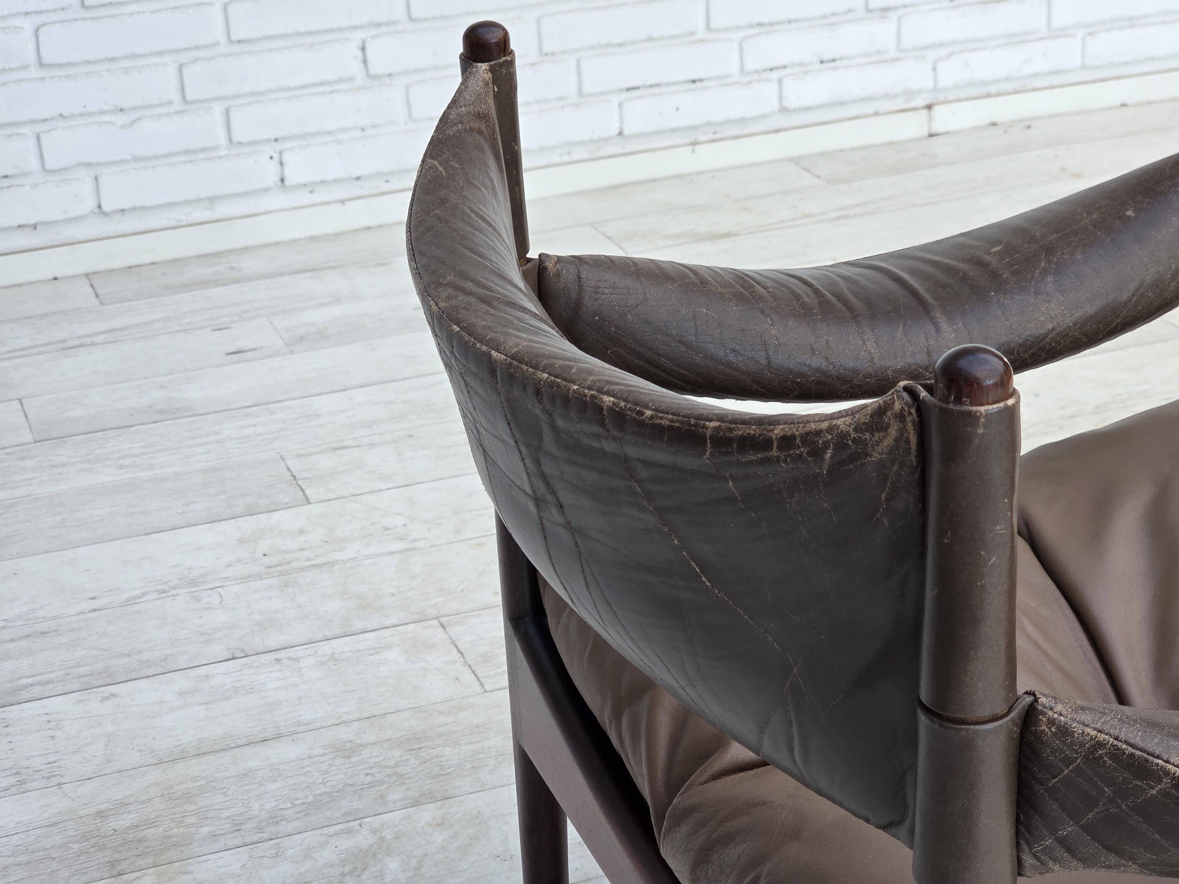 Années 1970, design danois par Kristian Vedel, fauteuil modèle "Modus".