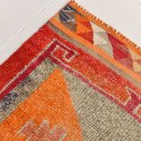 3x12 Turkish Runner Faded Pink & Grey Turkish Wool Runner Rug, 96x352Cm