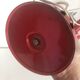 Lampe  vintage 1960 Monteuse Delmas rouge diable - 44 cm