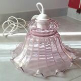 Pink glass pendant lamp