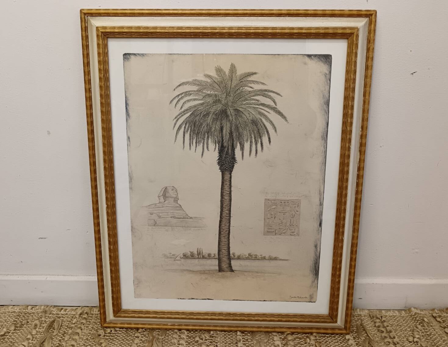 Aquarelle originale Jacob Edwards cadre vitré