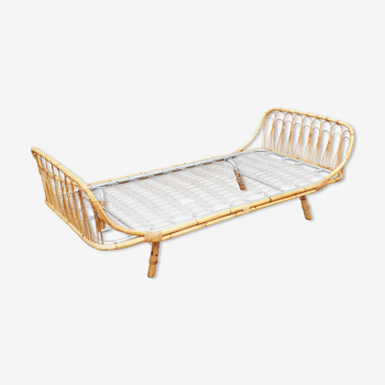 Vintage rattan bed