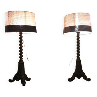 Paire de lampes Napoléon III