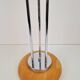 Vintage Mushroom Opaline Glass and Chrome Table Lamp, 1970s
