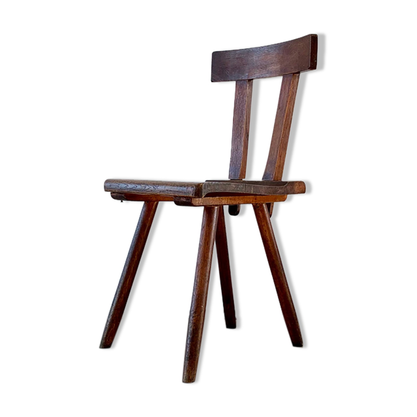 Brutalist wooden chair