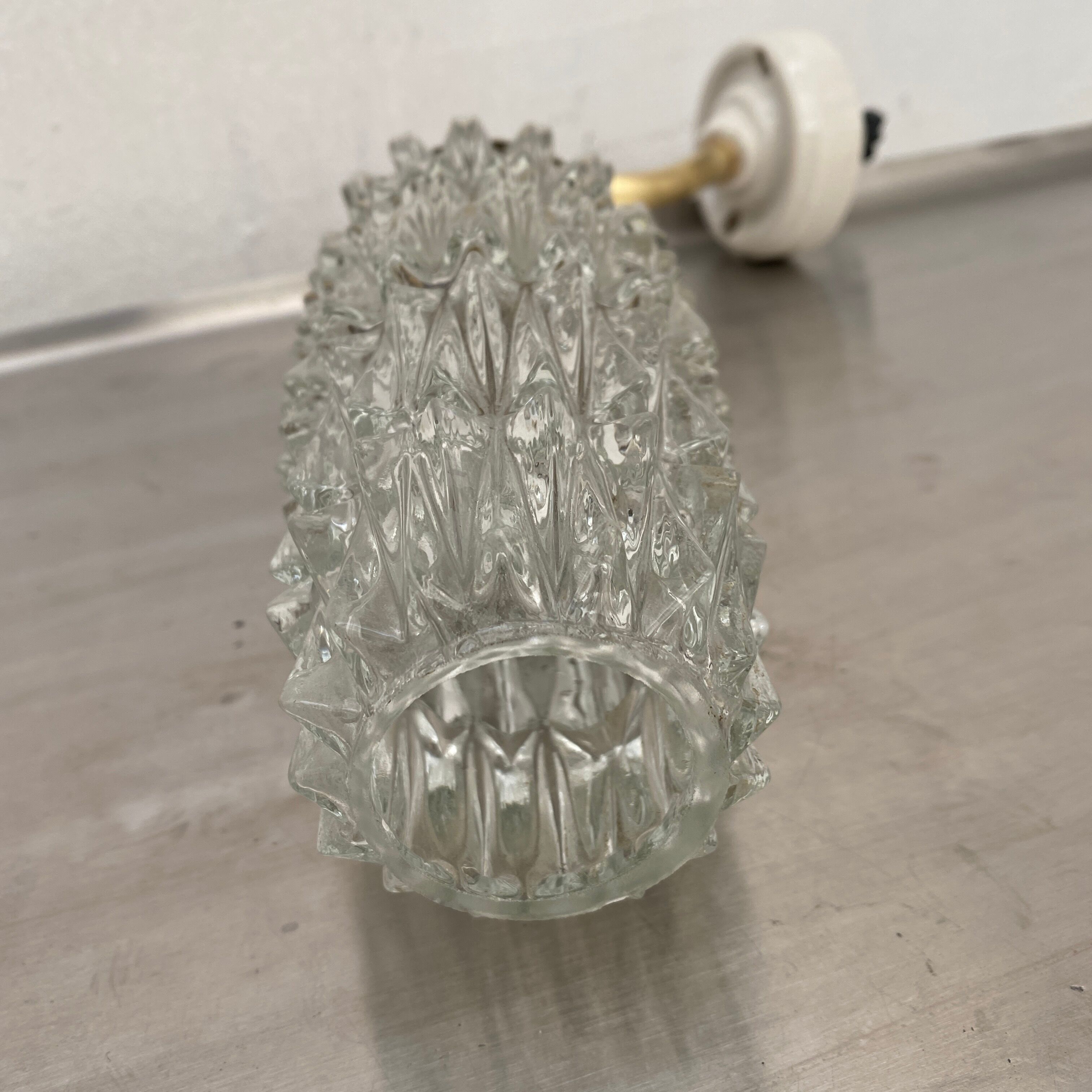 Applique verre moulé vintage