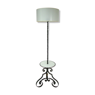 Twisted wrought iron lamppost