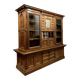Rare and important double-sided Museum display case in Renaissance style in walnut and magnifying glass