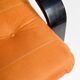 Reupholstered cognac coloured lounge chair, 1960s