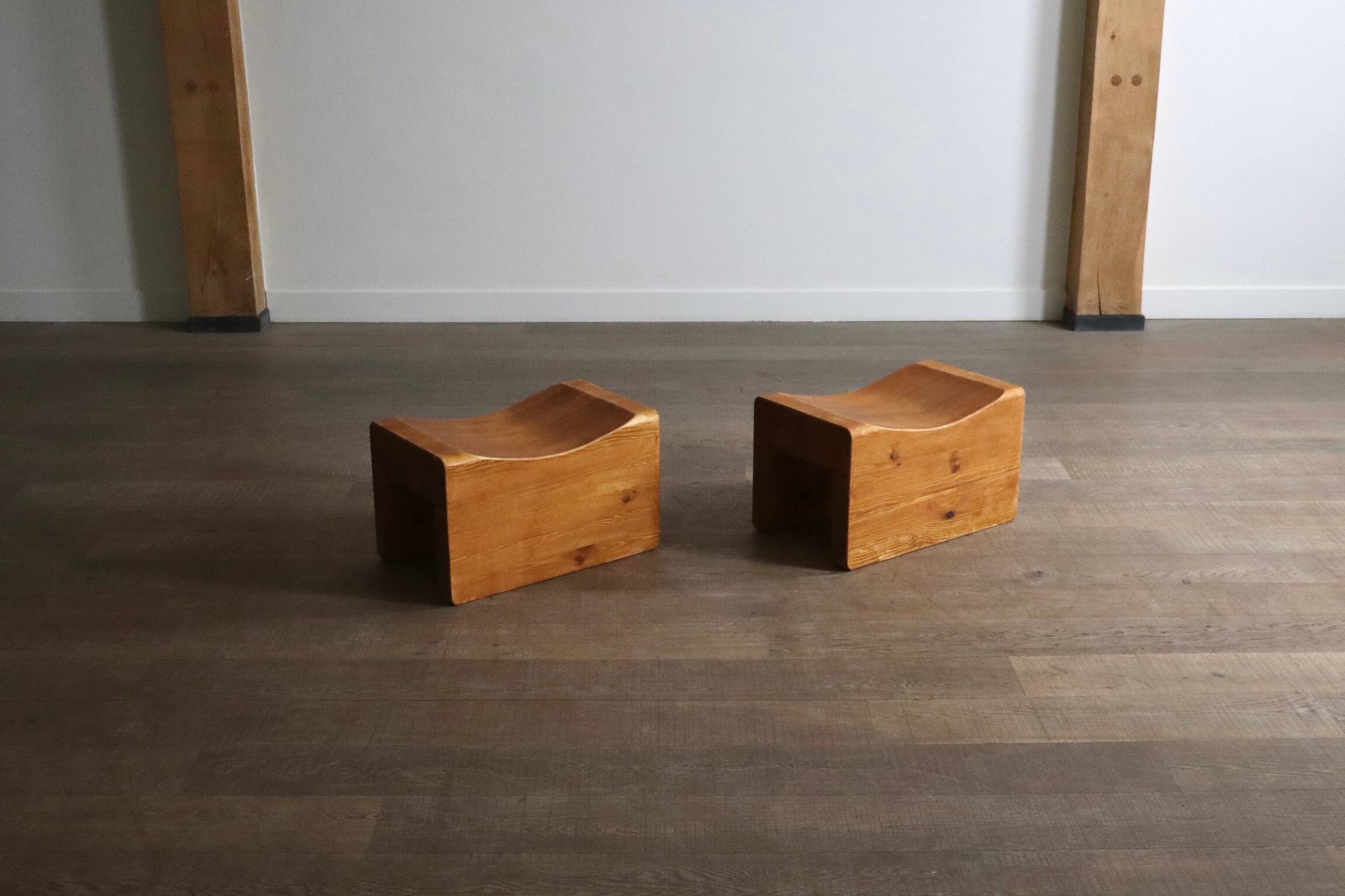 Paire de tabourets « Palle » par KJ Pettersson & Söner, Suède, années 1970