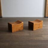 Paire de tabourets « Palle » par KJ Pettersson & Söner, Suède, années 1970