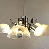 Vintage Mid Century Modern Sputnik Brutalist light Fixture Hanging Lamp