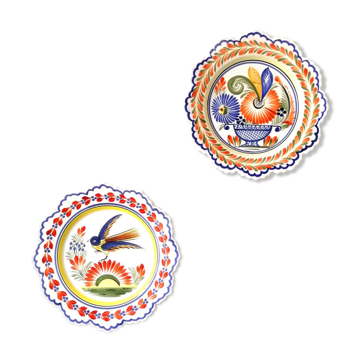 Henriot Quimper pair of decorative plates
