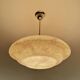Art Deco Pendant Light, Marble Glass Amber Ivory, Alabaster Style, Vintage Chandelier