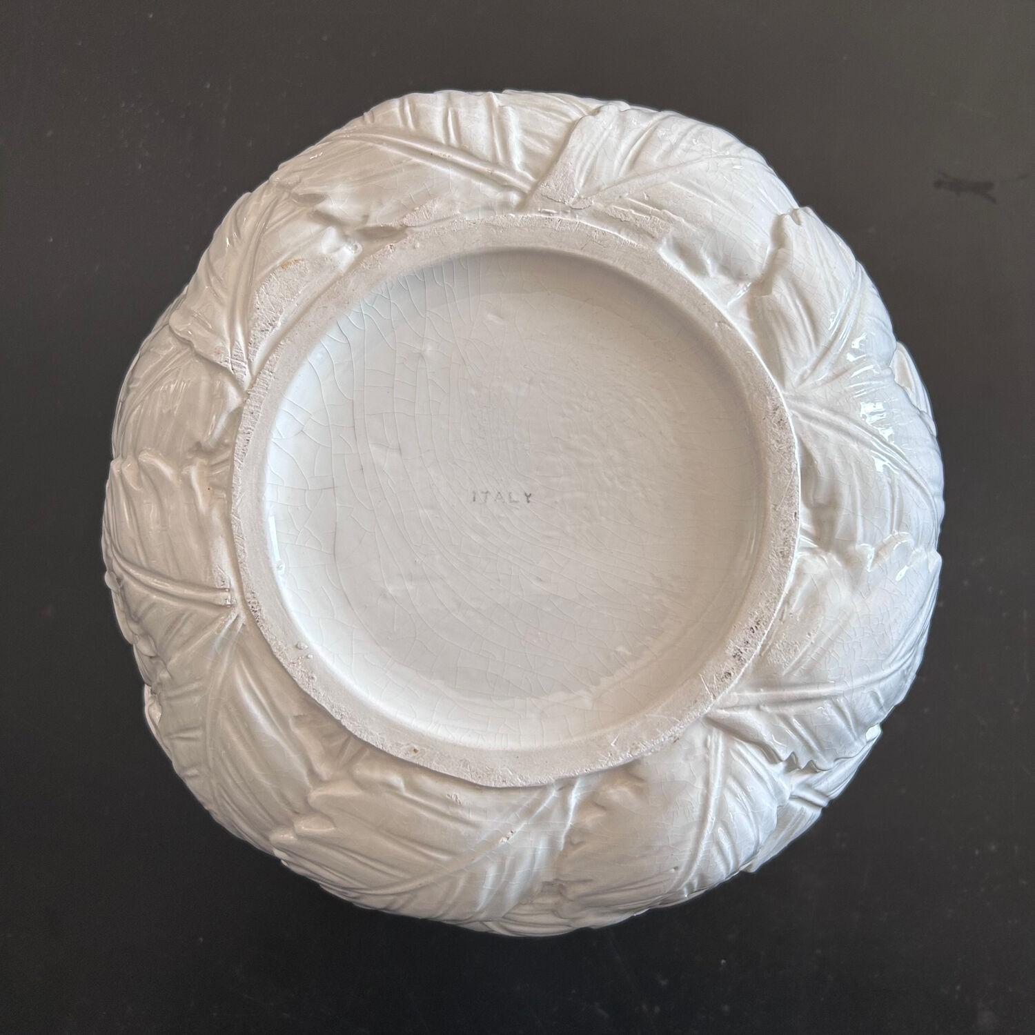 Large Italy slip pot cover