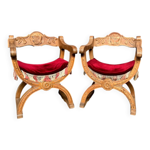 Paire de fauteuils Dagobert.