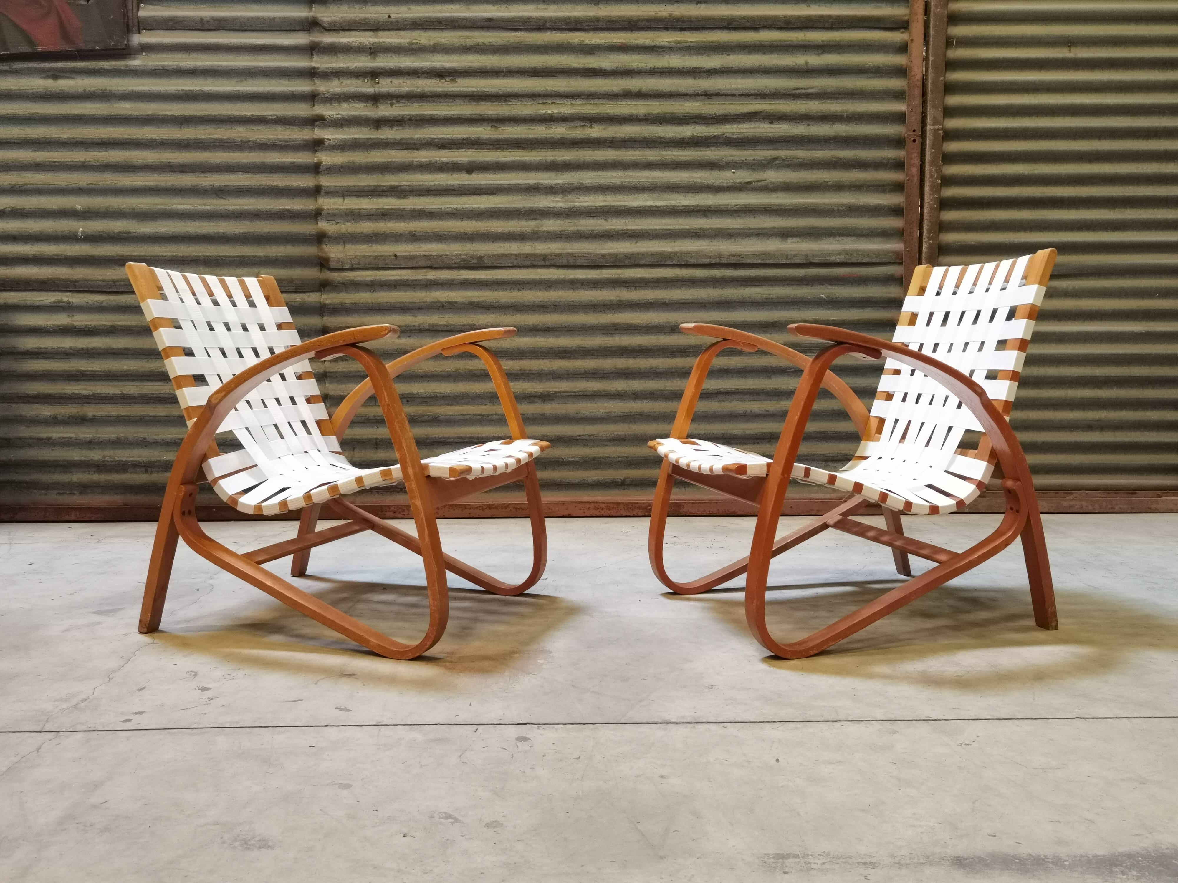 Paire de fauteuils par Jan Vanek pour Up Zavody 1930