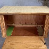 Vintage rattan bar buffet