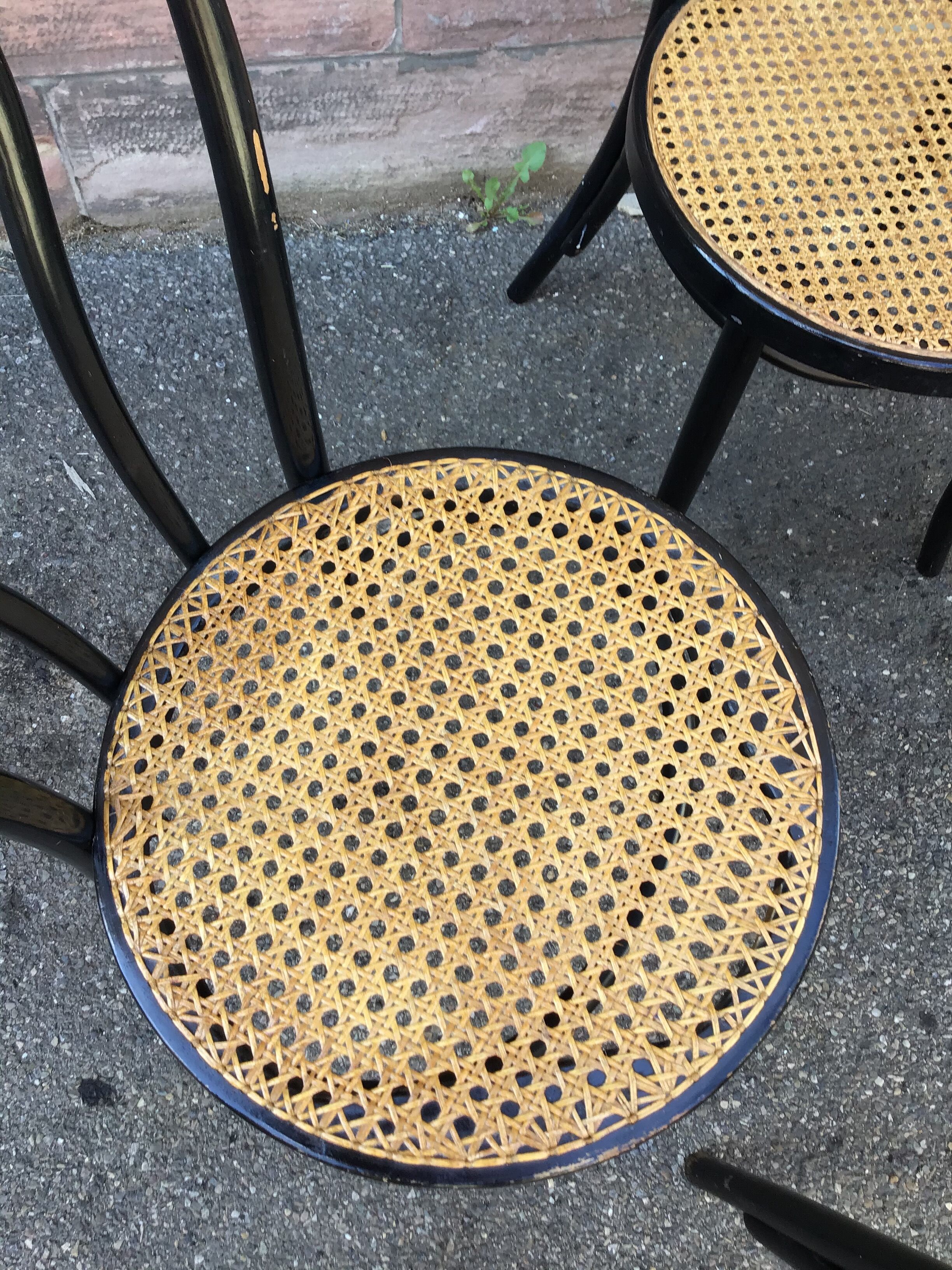 4 Viennese chairs curved wood Tuna blackened wood