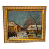 Village under the snow by Melnikov