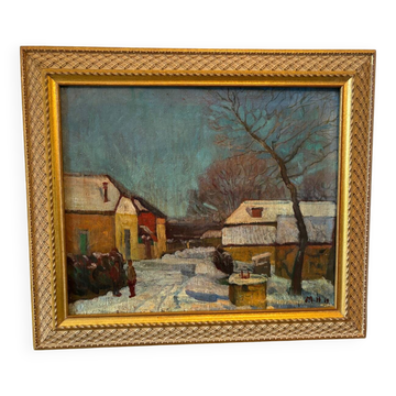 Village under the snow by Melnikov