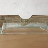 Molded glass pencil holder