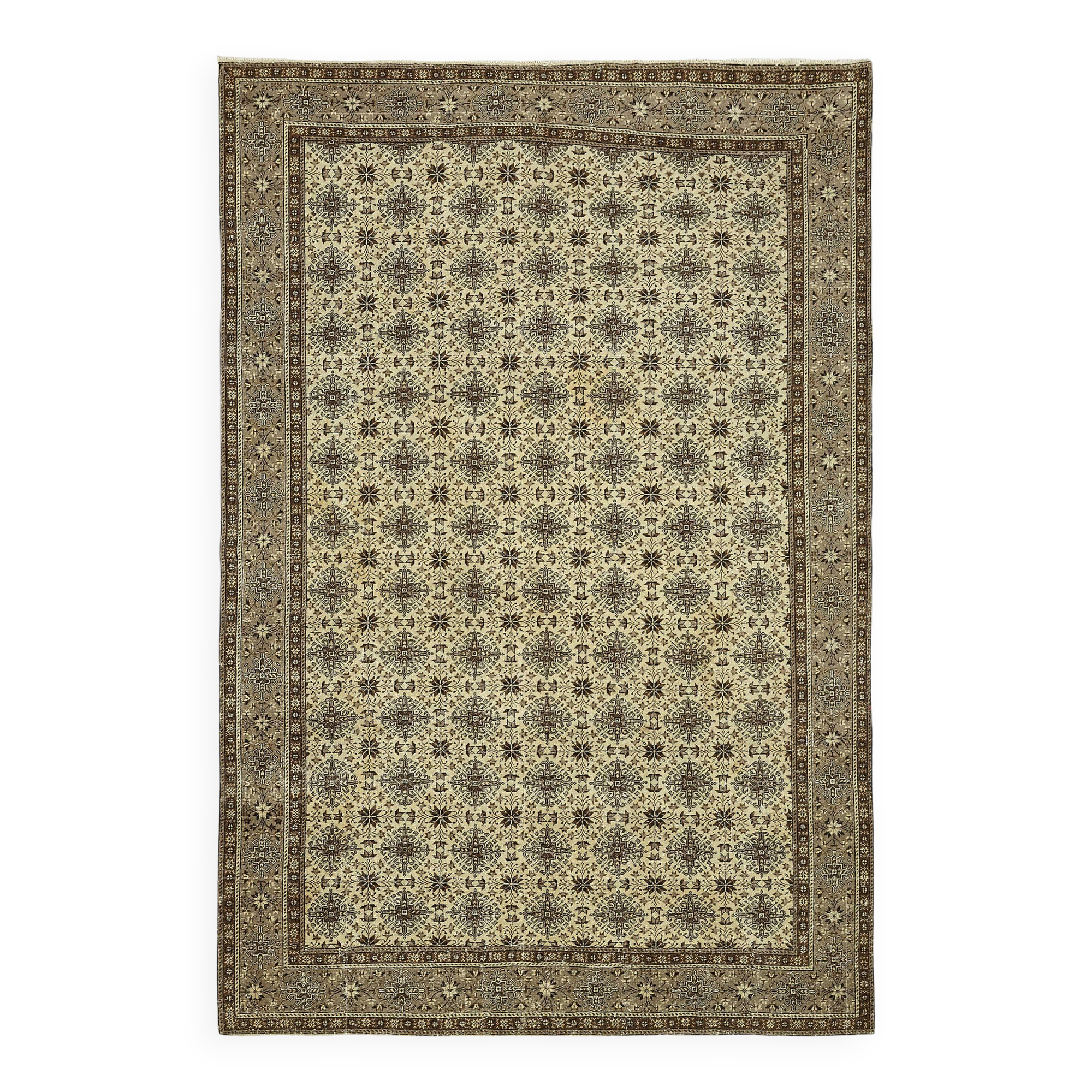 Turkish Wool Vintage Kayseri Rug 198 cm x 290 cm