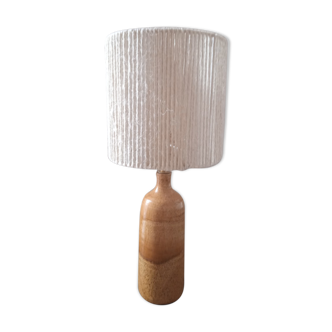 Lampe céramqiue et abat-jour en corde