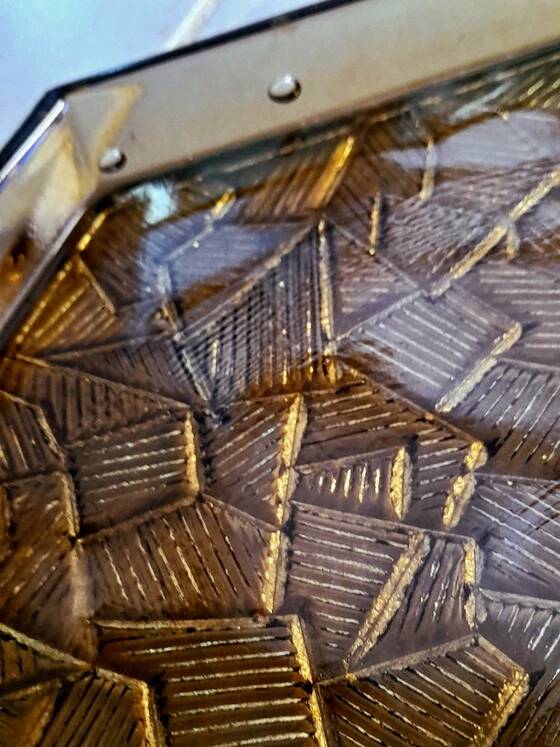 Smoked glass Art Deco tray