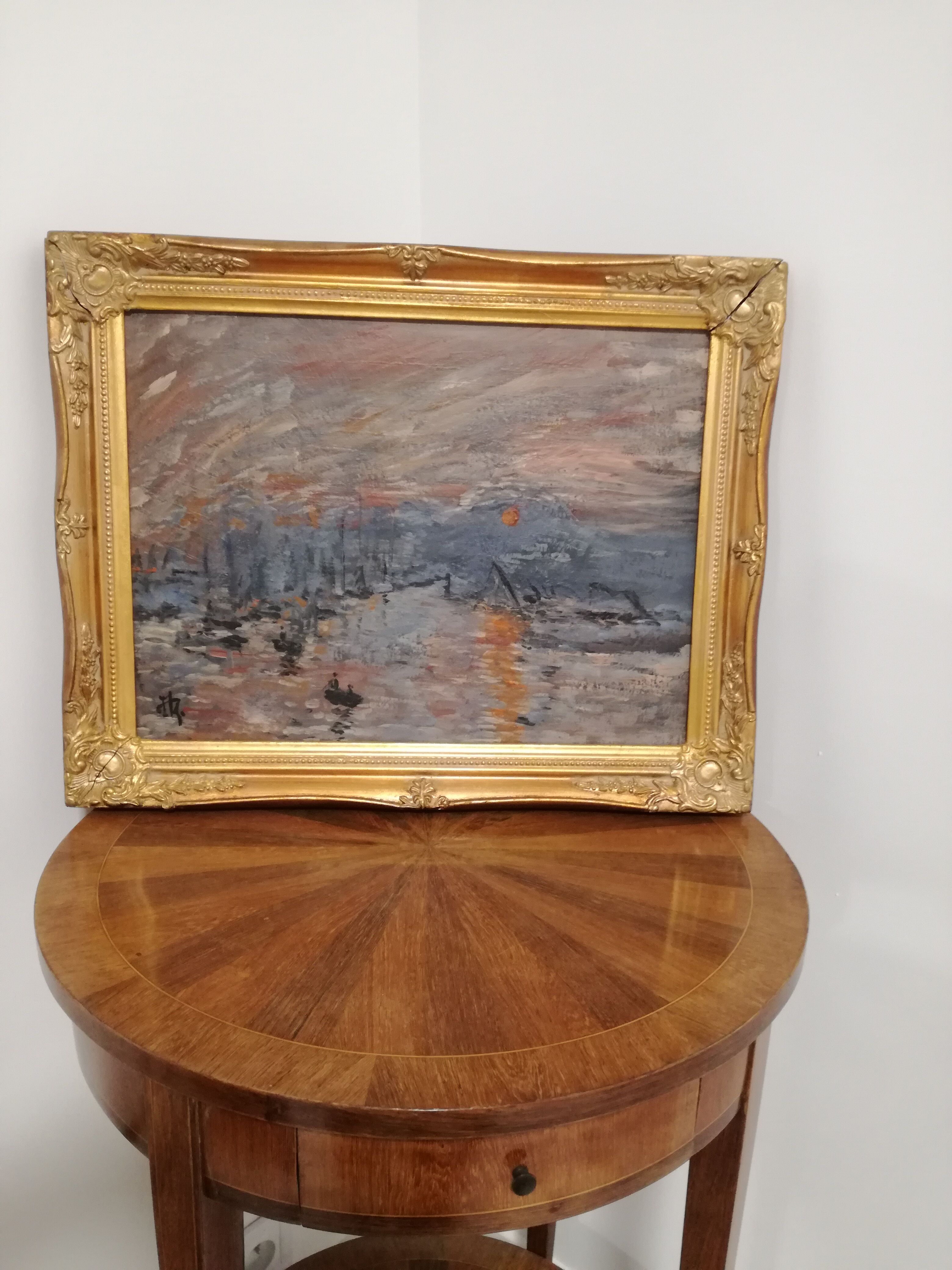 Oil painting - reproduction of Monet's Impression, rising sun