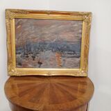 Oil painting - reproduction of Monet's Impression, rising sun